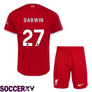 FC Liverpool (DARWIN 27) Kids Soccer Jersey Home Red 2023/2024