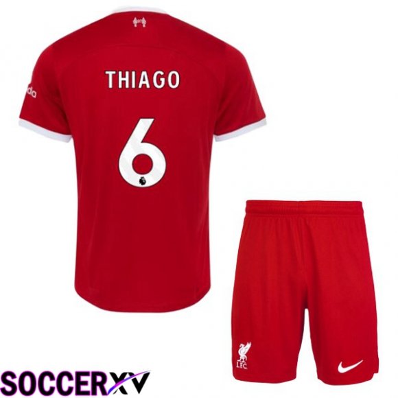 FC Liverpool (THIAGO 6) Kids Soccer Jersey Home Red 2023/2024