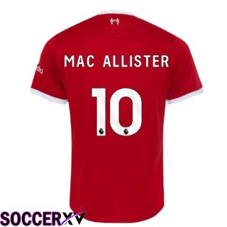 FC Liverpool (MAC ALLISTER 10) Soccer Jersey Home Red 2023/2024