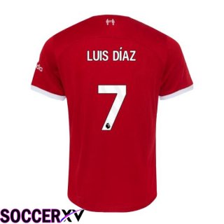 FC Liverpool (LUIS DÍAZ 7) Soccer Jersey Home Red 2023/2024