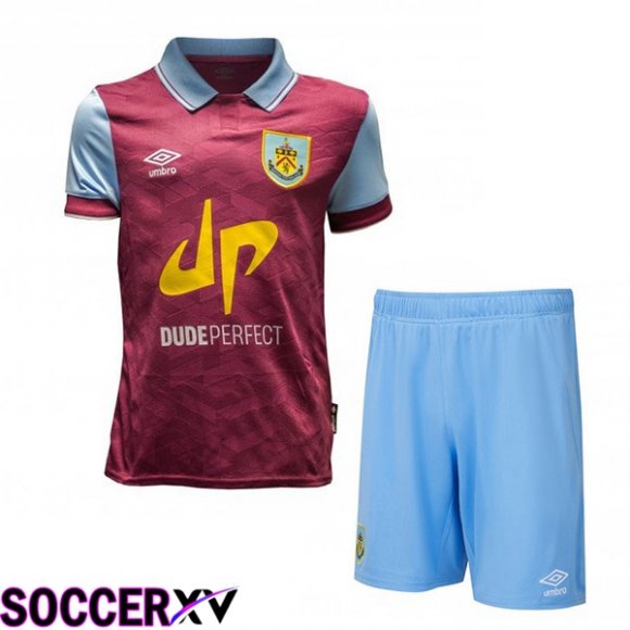 Burnley Kids Soccer Jersey Home Red 2023/2024