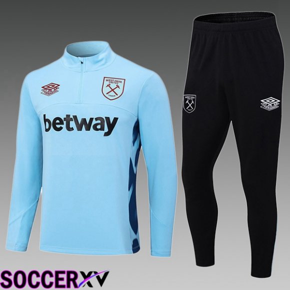 West Ham Kids Training Tracksuit Suit Blue 2023/2024