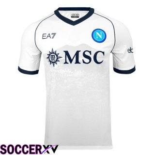 SSC Napoli Soccer Jersey Away White 2023/2024