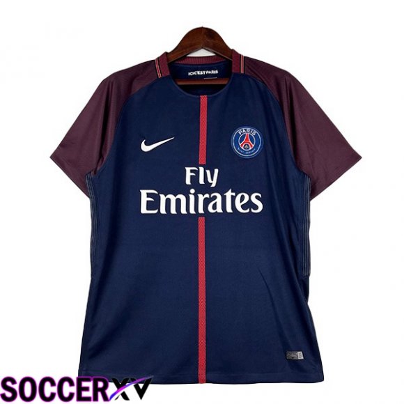 Paris PSG Retro Soccer Jersey Home Royal Bluee 2017-2018