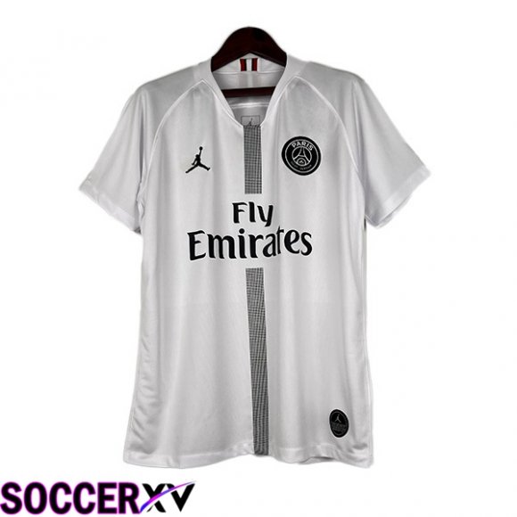 Paris PSG Retro Soccer Jersey Away White 2018-2019