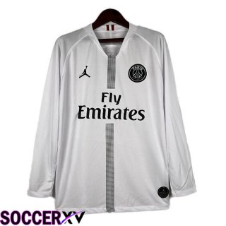 Paris PSG Retro Soccer Jersey Away Long Sleeve White 2018-2019