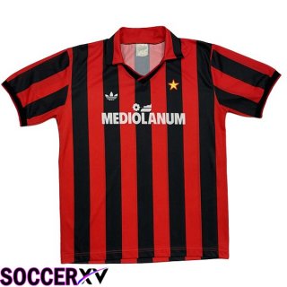 AC Milan Retro Soccer Jersey Home Red 1990-1991