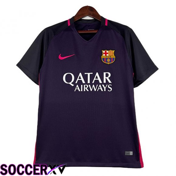 FC Barcelona Retro Soccer Jersey Away Purple 2016-2017