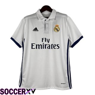 Real Madrid Retro Soccer Jersey Home White 2016-2017