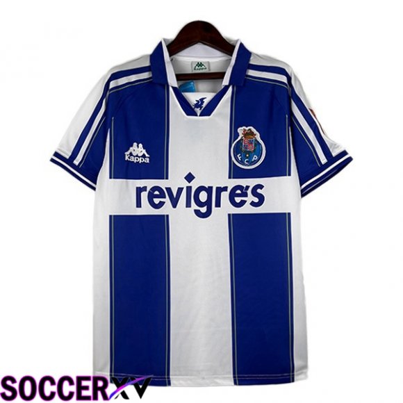 FC Porto Retro Soccer Jersey Home Blue White 1998-1999