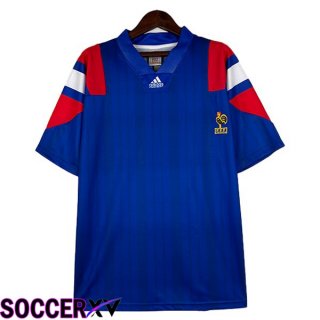 France Retro Soccer Jersey Home Blue 1992-1994