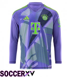 Bayern Munich Goalkeeper Soccer Jersey Long sleeve Purple 2024/2025