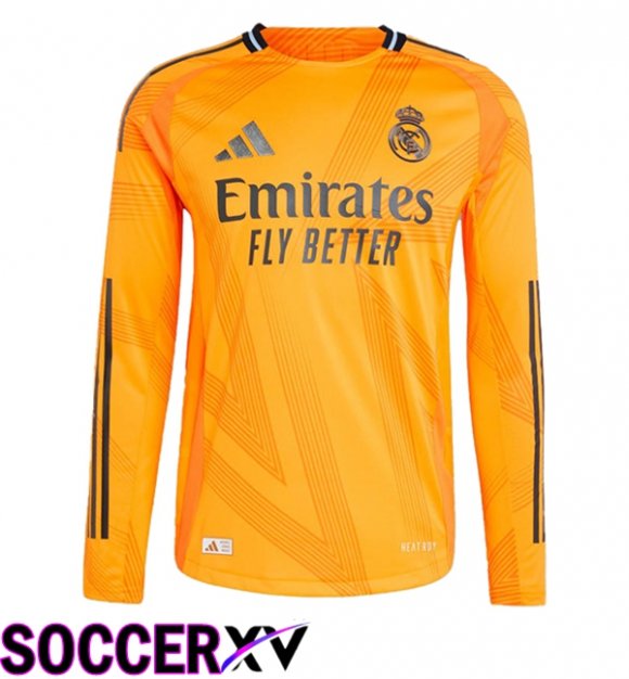 Real Madrid Away Soccer Jersey Long sleeve 2024/2025