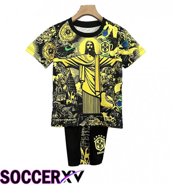 Brazil Kids Soccer Jersey Special Edition Yellow 2024/2025