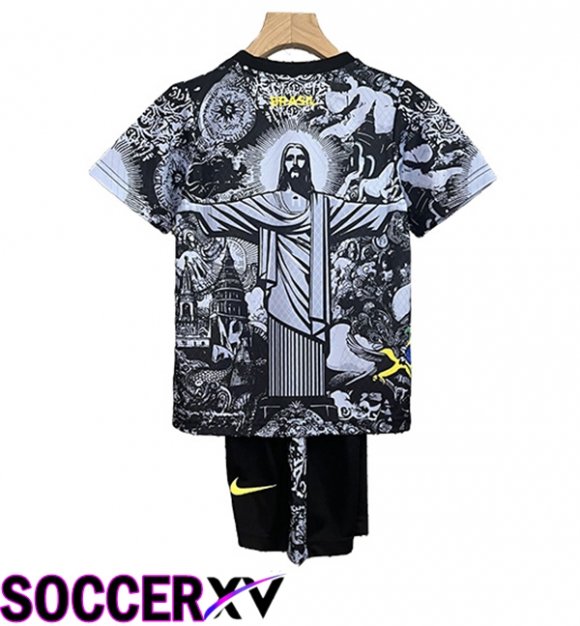 Brazil Kids Soccer Jersey Special Edition Black 2024/2025