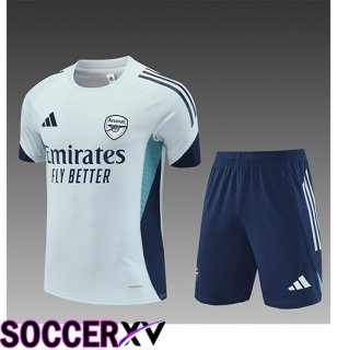 Arsenal Kids kit Training T Shirt Grey/Blue 2025/2026
