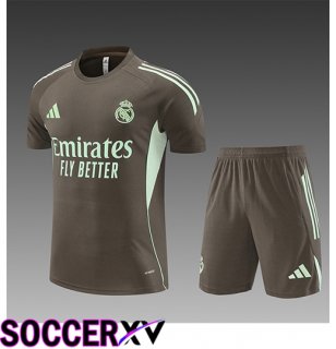 Real Madrid Kids kit Training T Shirt Brun/Green 2025/2026