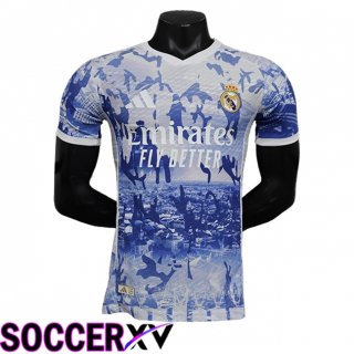 Real Madrid Soccer Jersey Special Edition Blue/White 2024/2025