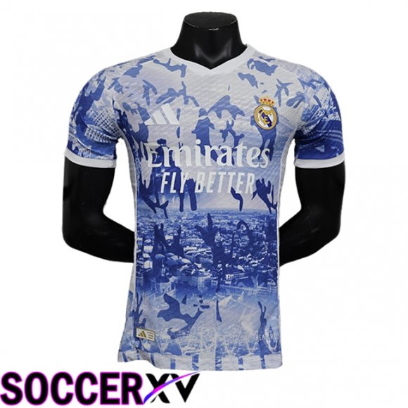 Real Madrid Soccer Jersey Special Edition Blue/White 2024/2025