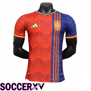 Spain Soccer Jersey Special Edition Blue/Red 2024/2025