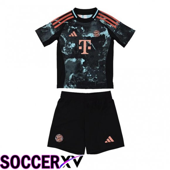 Bayern Munich Kids Away Soccer Jersey Black 2024/2025