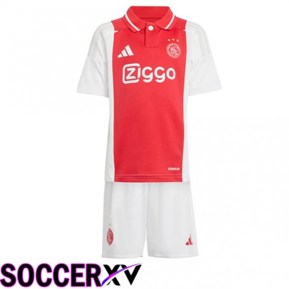 AFC Ajax Kids Home Soccer Jersey Red White 2024/2025