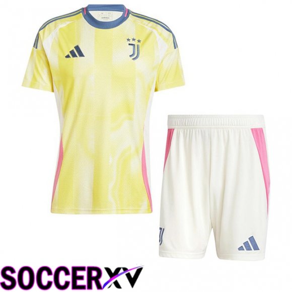 Juventus Kids Away Soccer Jersey Yellow 2024/2025