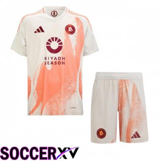 AS Rome Kids Away Soccer Jersey White 2024/2025