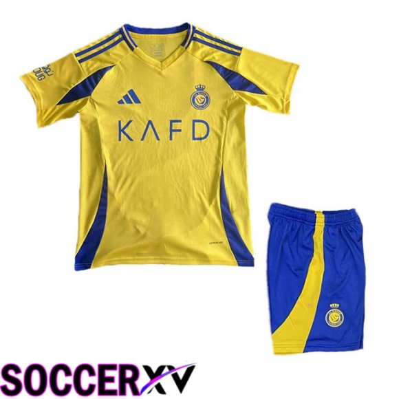 Al-Nassr FC Kids Home Soccer Jersey Yellow 2024/2025