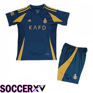 Al-Nassr FC Kids Away Soccer Jersey Blue 2024/2025