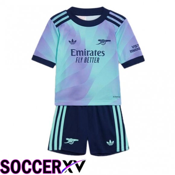 Arsenal Kids Third Soccer Jersey Blue 2024/2025