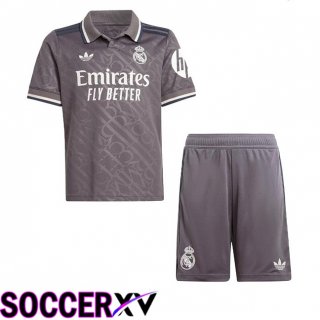 Real Madrid Kids Third Soccer Jersey Grey 2024/2025