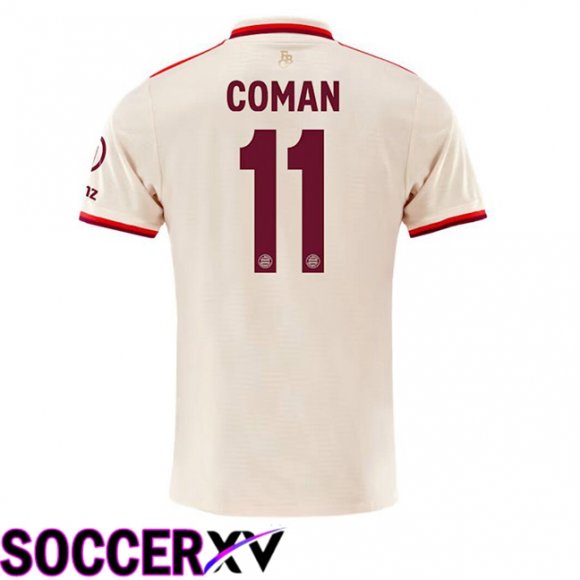 Bayern Munich (Coman 11) Third Soccer Jersey Yellow 2024/2025