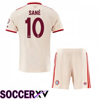 Bayern Munich (Sané 10) Kids Third Soccer Jersey Yellow 2024/2025