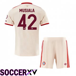 Bayern Munich (Musiala 42) Kids Third Soccer Jersey Yellow 2024/2025