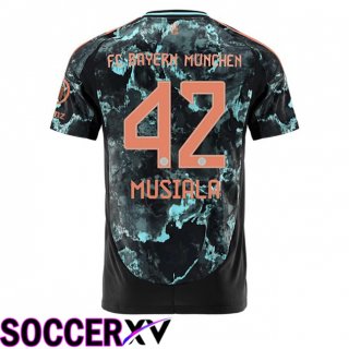 Bayern Munich (Musiala 42) Away Soccer Jersey Black 2024/2025