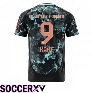 Bayern Munich (Kane 9) Away Soccer Jersey Black 2024/2025