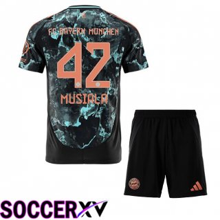 Bayern Munich (Musiala 42) Kids Away Soccer Jersey Black 2024/2025