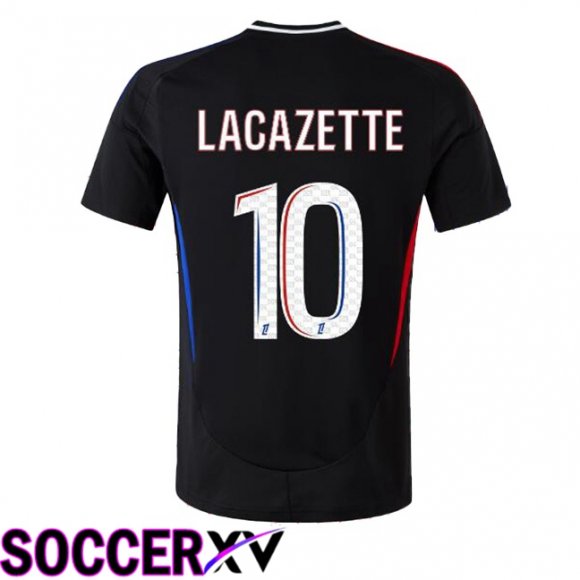 lyon OL (LACAZETTE 10) Away Soccer Jersey Black 2024/2025