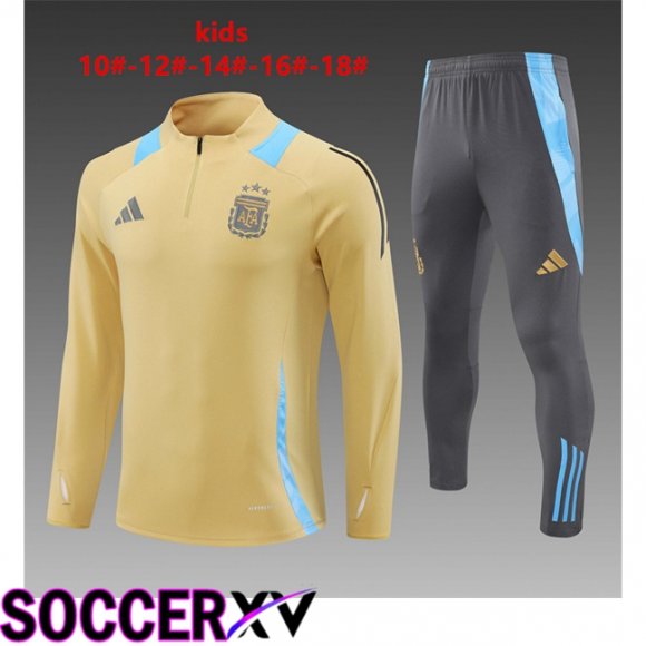 Argentina Kids kit Training Tracksuit Yellow 2024/2025