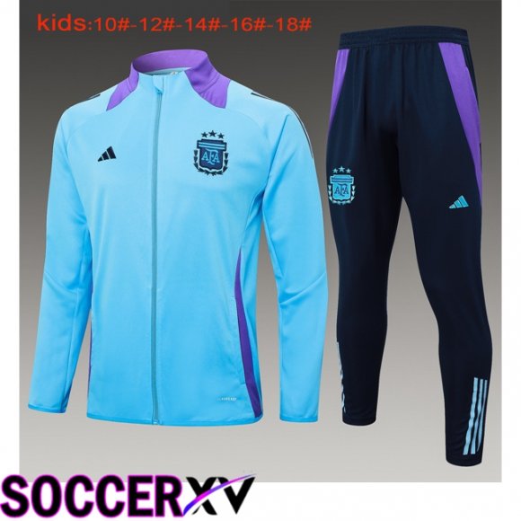 kit Training Jacket Suit Argentina Kids Blue 2024/2025