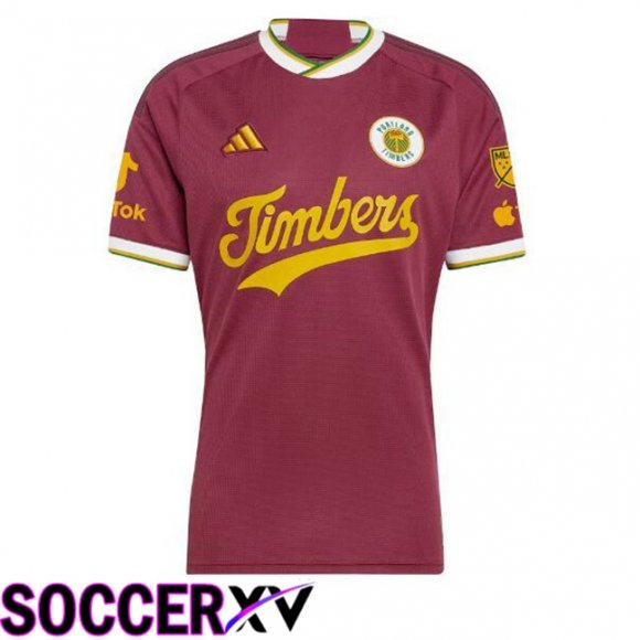 Portland Timbers Third Soccer Jersey Red 2024/2025