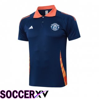 Manchester United Soccer Polo Blue Royal 2024/2025