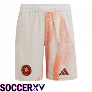 AS Rome Kids Away Soccer Shorts White 2024/2025