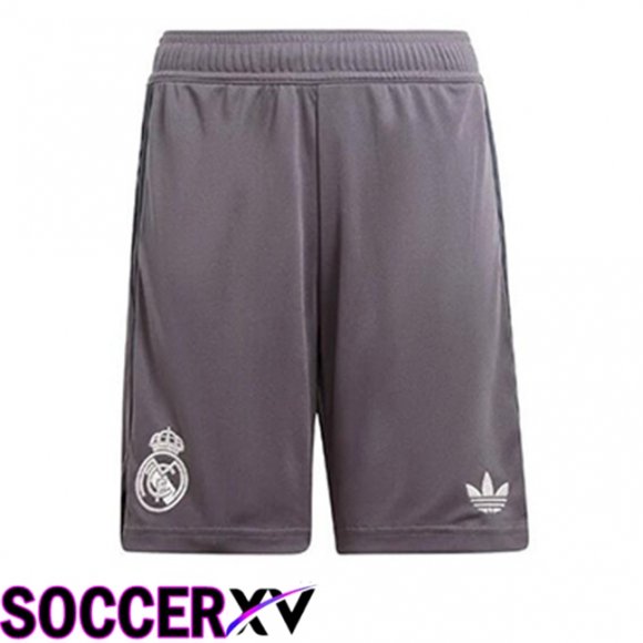 Real Madrid Third Soccer Shorts Grey 2024/2025