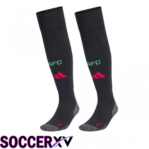 Arsenal Away Soccer Socks Black 2024/2025