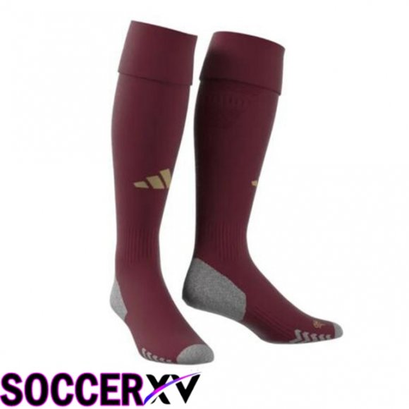 AS Rome Home Soccer Socks Red 2024/2025