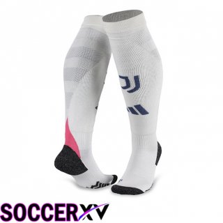 Juventus Away Soccer Socks White 2024/2025