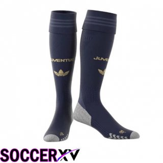 Juventus Third Soccer Socks Blue Royal 2024/2025