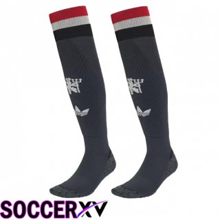 Manchester United Third Soccer Socks White 2024/2025